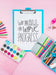 Free Clipboard With Positive Message And Tools Beside Psd