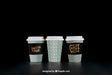 Free Coffee Mockup Of Three Cups Psd