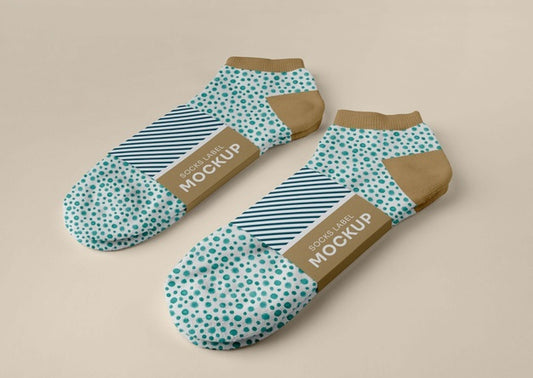 Free Color Socks Design Mockup Psd