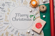 Free Colorful Christmas Concept Mock-Up Psd