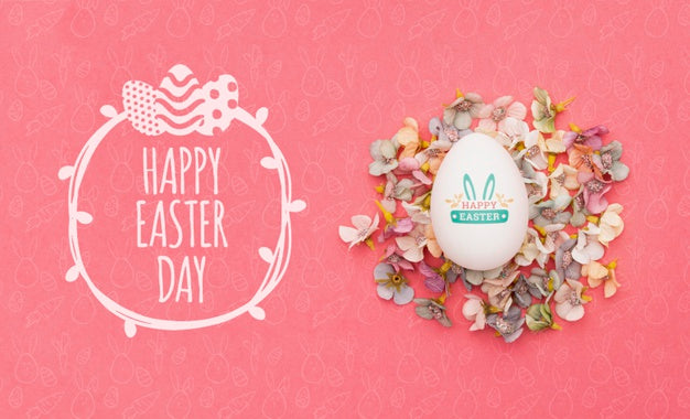 Free Colorful Easter Concept Mock-Up Psd
