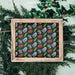 Free Colorful Frame Mockup With Christmtas Design Psd