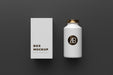 Free Copper Foil Bottle Packaging Mockup