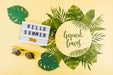 Free Copyspace Mockup For Summer Concepts Psd
