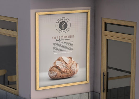 Free Corner Mock-Up Composition For Shop Psd