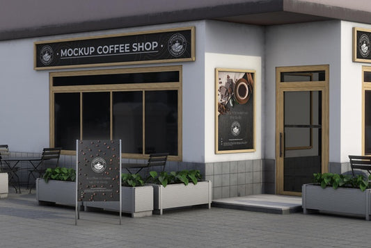 Free Corner Mock-Up For Shop Outdoors Psd