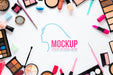 Free Cosmetics Arrangement Flat Lay Psd