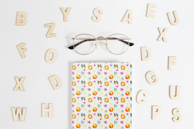 Free Cover Mockup With Alphabet Psd
