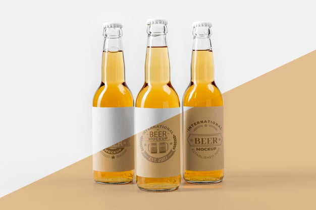 Free Craft Beer Arrangement Concept Mock-Up Psd