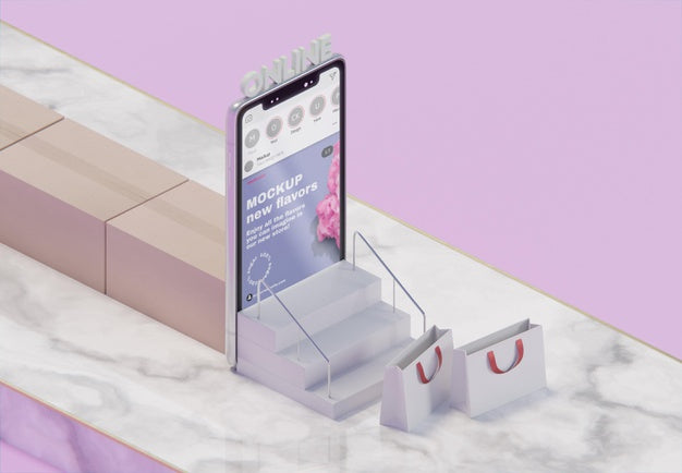 Free Creative Business Arrangement With Smartphone Mock-Up Psd