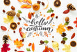 Free Cute Arrangement Of Dried Leaves Flat Lay Psd
