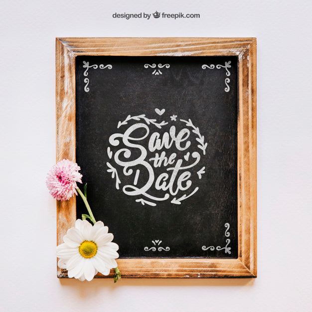 Free Decorative Slate Mockup Psd