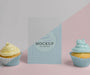 Free Delicious Cupcake Mockup Psd
