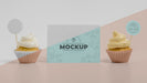 Free Delicious Cupcake Mockup Psd