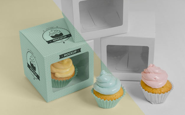 Free Delicious Cupcake Mockup Psd