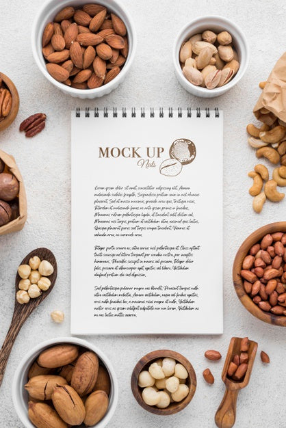 Free Delicious Nuts Concept Mock-Up Psd