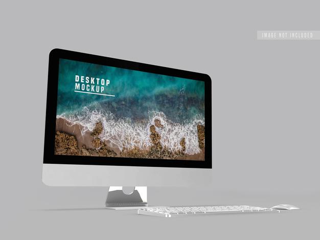 Free Desktop Mockup Design Template Psd