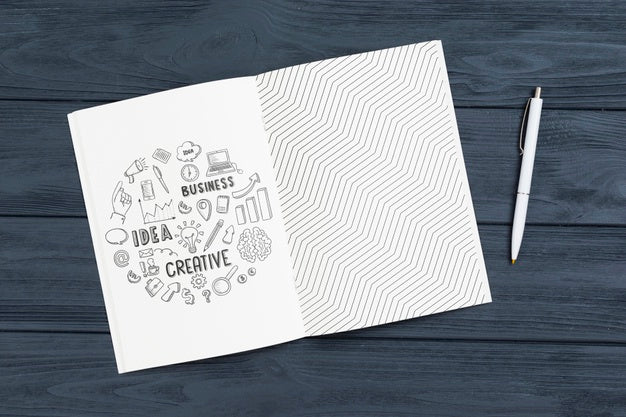 Free Draw On Agenda With Pen Beside Psd