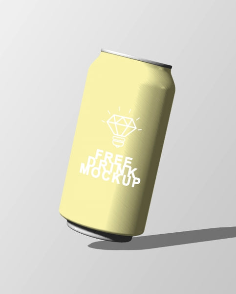 Free Drink Can Mockup