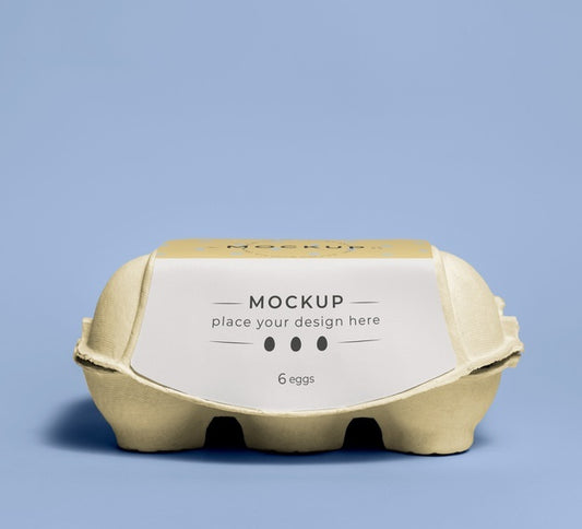 Free Ecologic Eggs Packaging Design Mockup Psd