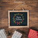 Free Elegant Blackboard Mockup With Christmtas Design Psd