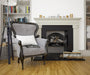 Free Elegant Living Room With Armchair, Fireplace And Mockup Wall Psd
