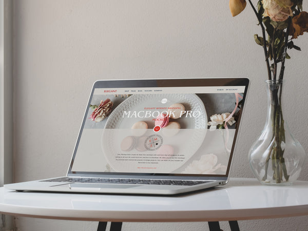 Free Elegant Website Branding Macbook Pro Mockup