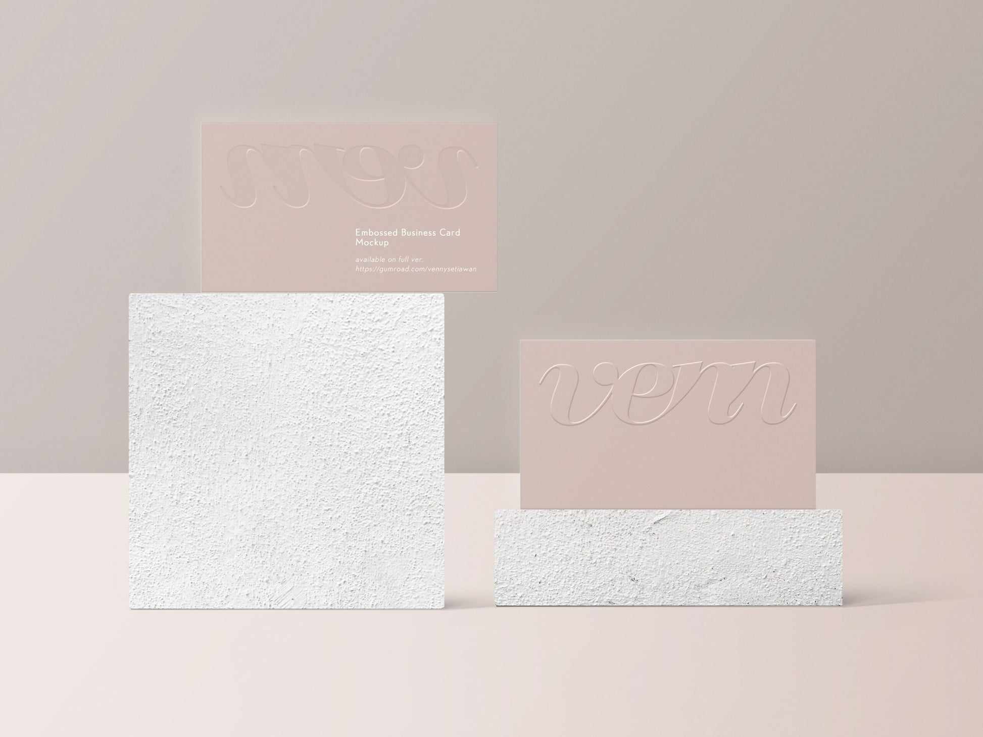 Free Embossed Business Card Mockup