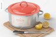 Free Enamel Pot Mockup, Perspective View Psd