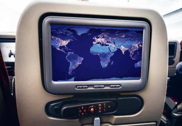 Free Entertainment Visual Screen On A Plane Psd