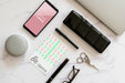 Free Female Desk Touch And Tools Mock-Up Psd