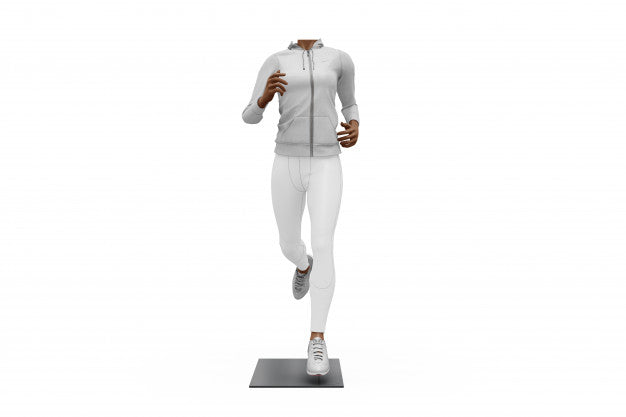 Free Female Sport Outfit Mock-Up Isolated Psd