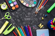 Free Flat Lay Back To School With Chalk Drawings Psd