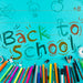 Free Flat Lay Back To School With Colourful Supplies Psd