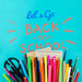 Free Flat Lay Back To School With Colourful Supplies Psd