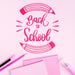 Free Flat Lay Back To School With Pink Background Psd