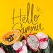 Free Flat Lay Copyspace Mockup With Tropical Leaves Psd