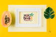Free Flat Lay Frame Mockup For Summer Concepts Psd