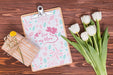 Free Flat Lay Mothers Day Composition With Clipboard Mockup Psd