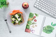 Free Flat Lay Of Healthy Food With Notepad Mockup Psd