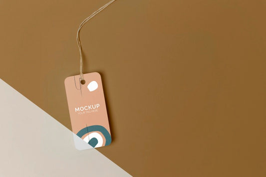 Free Flat Lay Product Tag Mock-Up Arrangement Psd