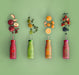 Free Flat Lay Smoothies With Delicious Fruits Mock-Up Psd