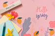 Free Flat Lay Spring Mockup With Copyspace Psd