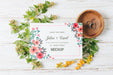 Free Floral Wedding Concept Mock-Up Psd