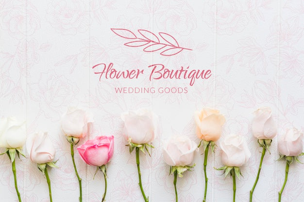 Free Flower Boutique With Roses Psd