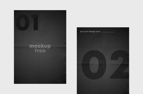 Free Folded Flyer Mockup