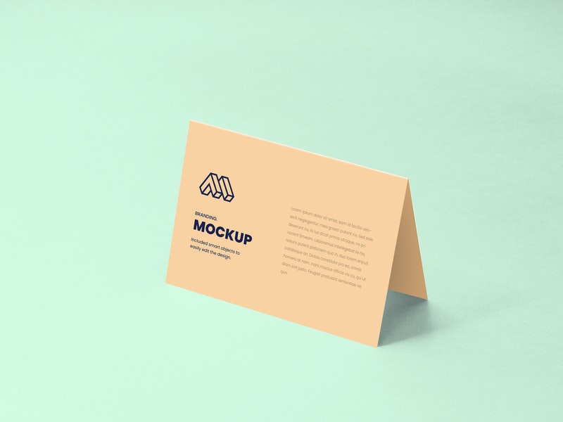 Free Folded Paper Psd Mockup