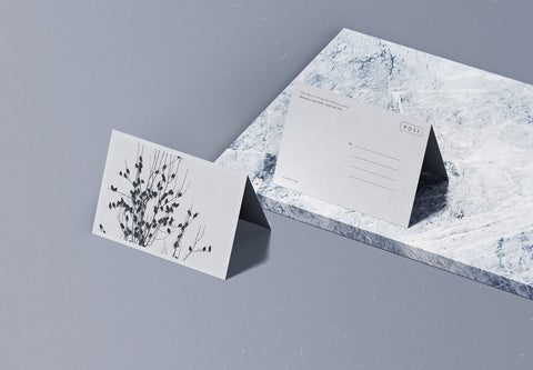 Free Folded Postcard Mockup (Psd)