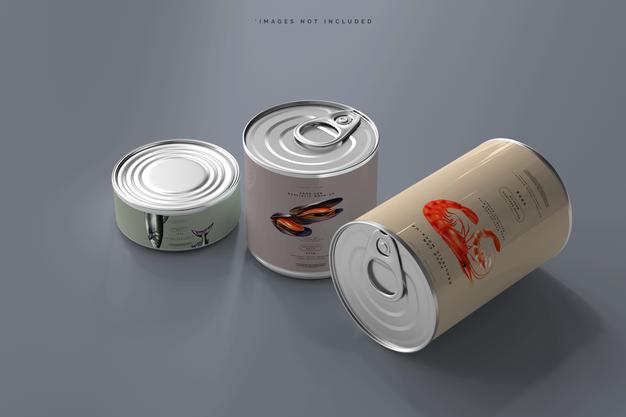 Free Food Can Mockup Psd