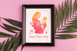 Free Frame Mockup With Mothers Day Concept Psd